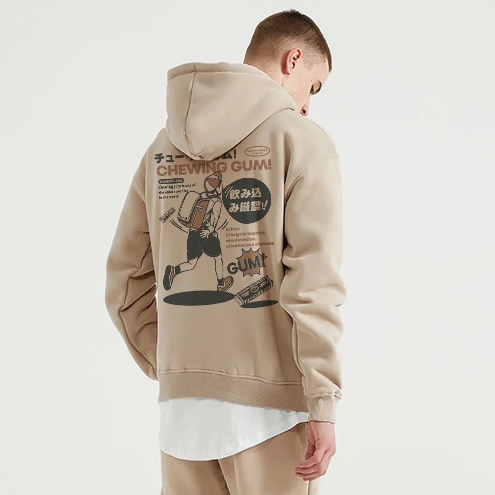 Japanese Retro Manga Print Hoodie
