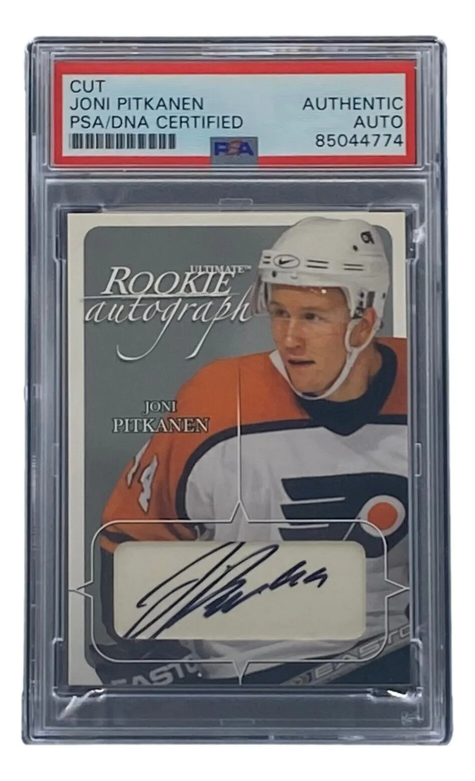 Joni Pitkanen Signed 2004 Ultimate #113 Philadelphia Flyers Hockey Card PSA/DNA