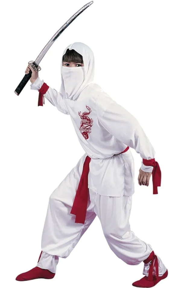 Kids White Ninja Costume