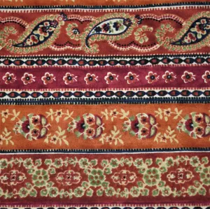 Koi Paisely & Stripes Burgandy