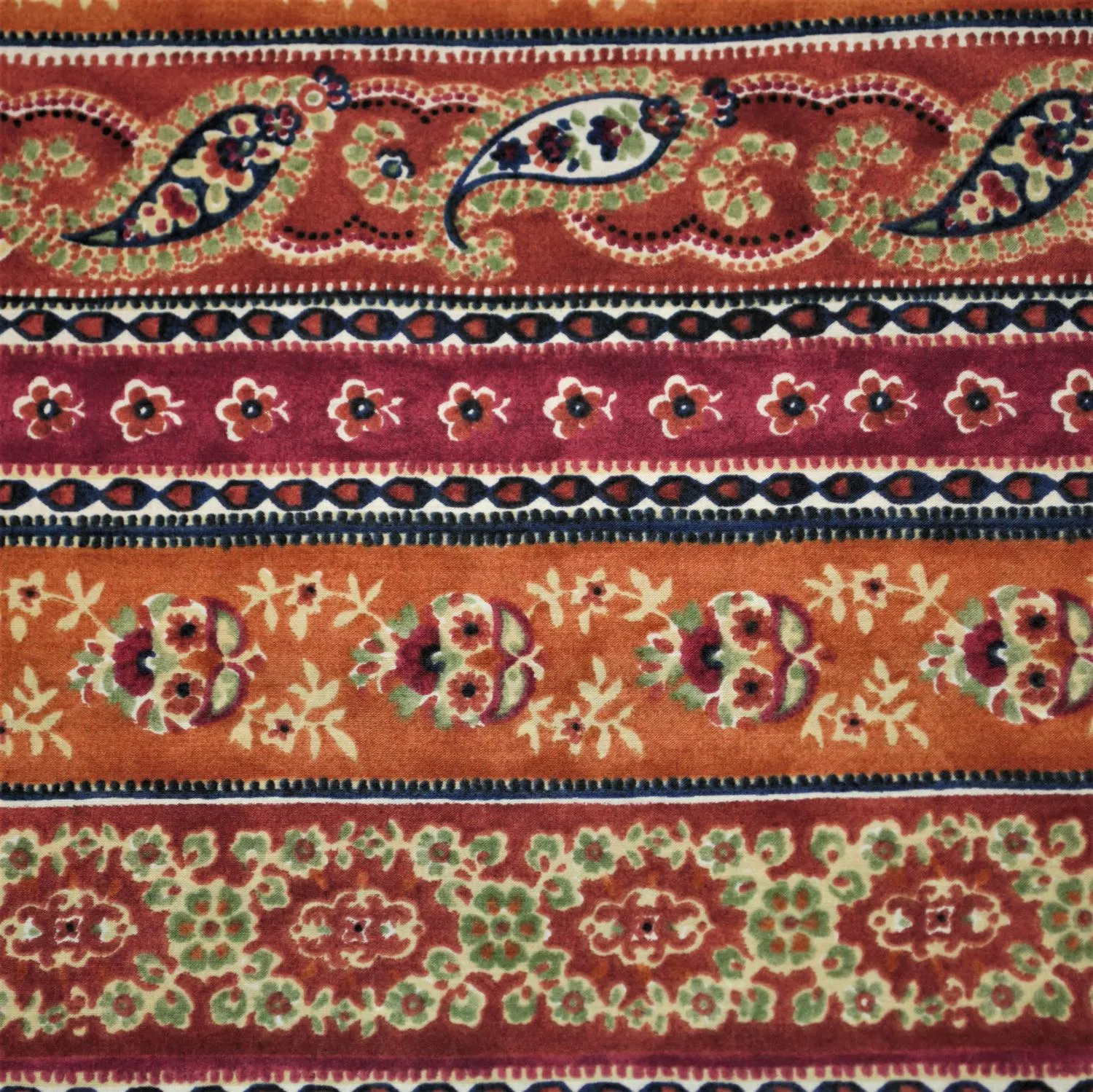 Koi Paisely & Stripes Burgandy