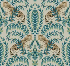 KT2206 Jungle Leopard Wallpaper-Taupe