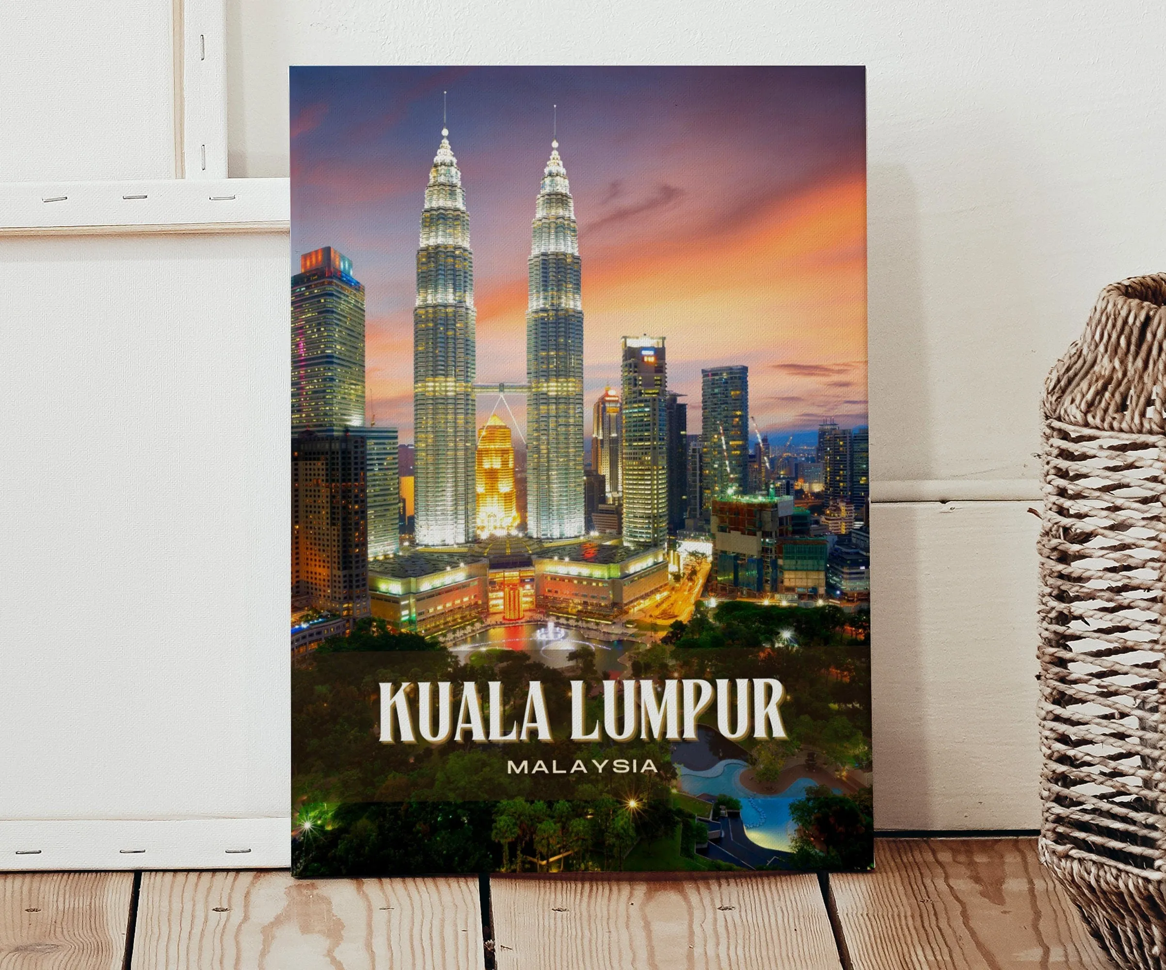 Kuala Lumpur Retro Wall Art, Malaysia