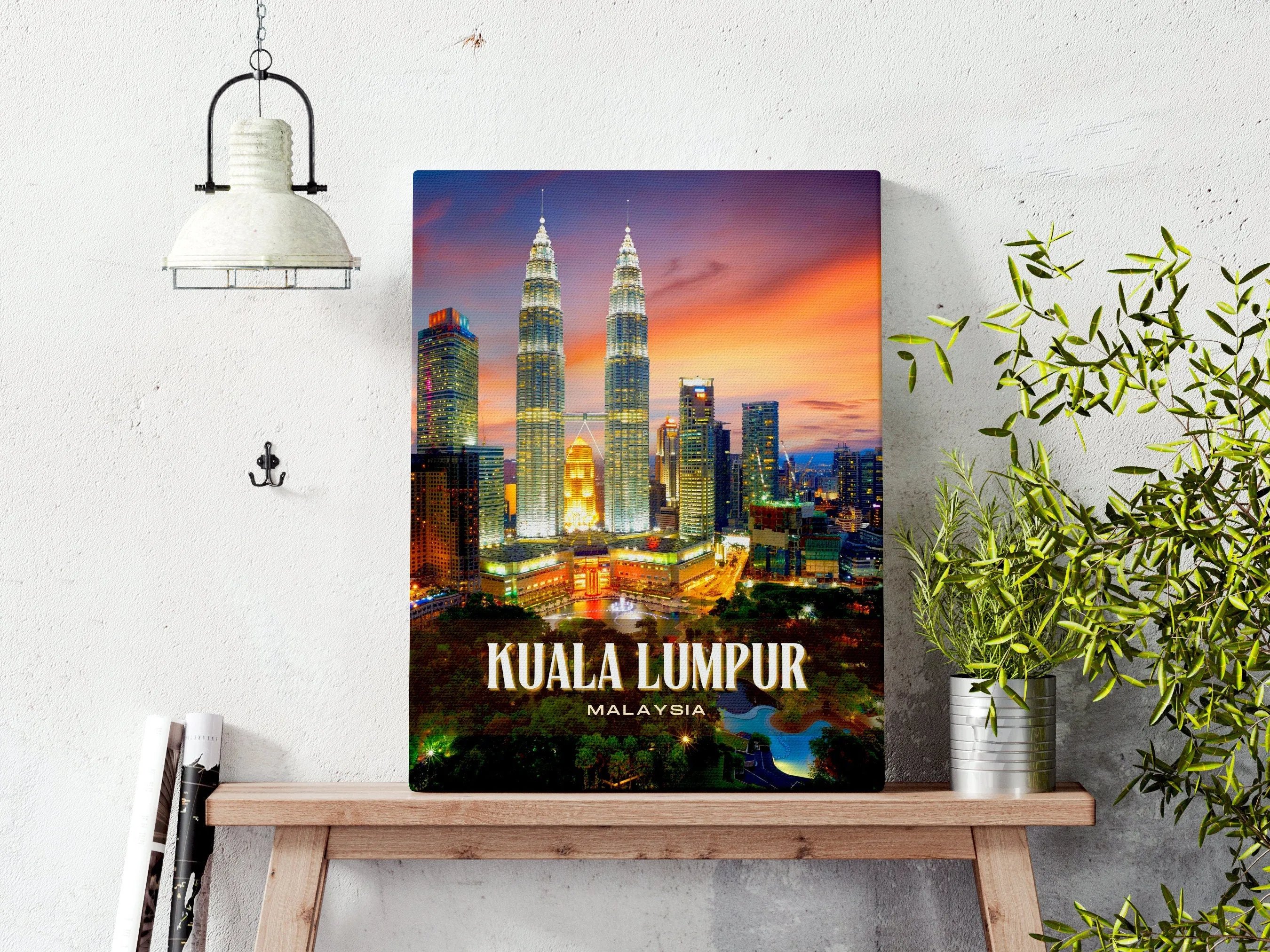 Kuala Lumpur Retro Wall Art, Malaysia