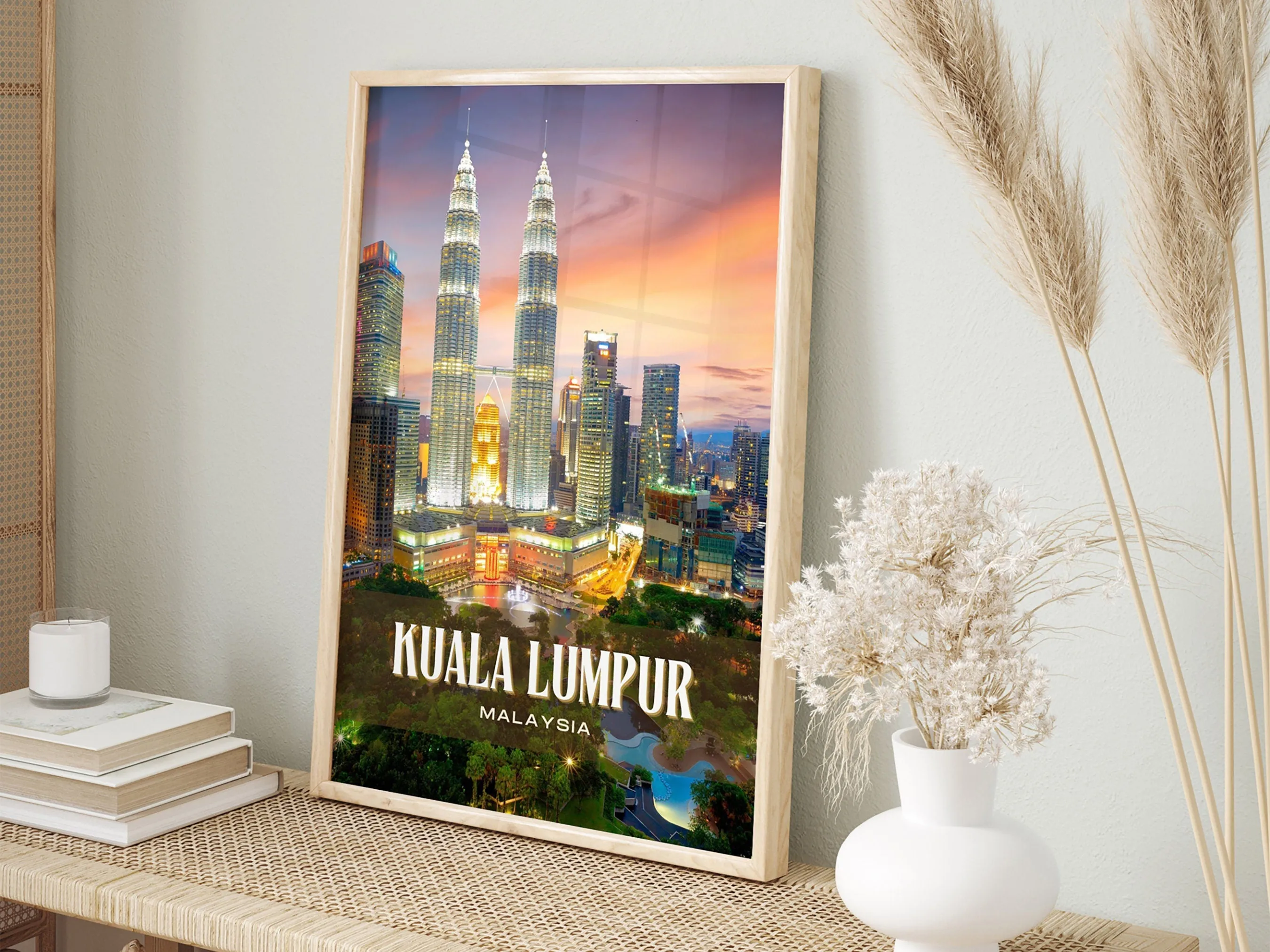 Kuala Lumpur Retro Wall Art, Malaysia