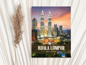 Kuala Lumpur Retro Wall Art, Malaysia