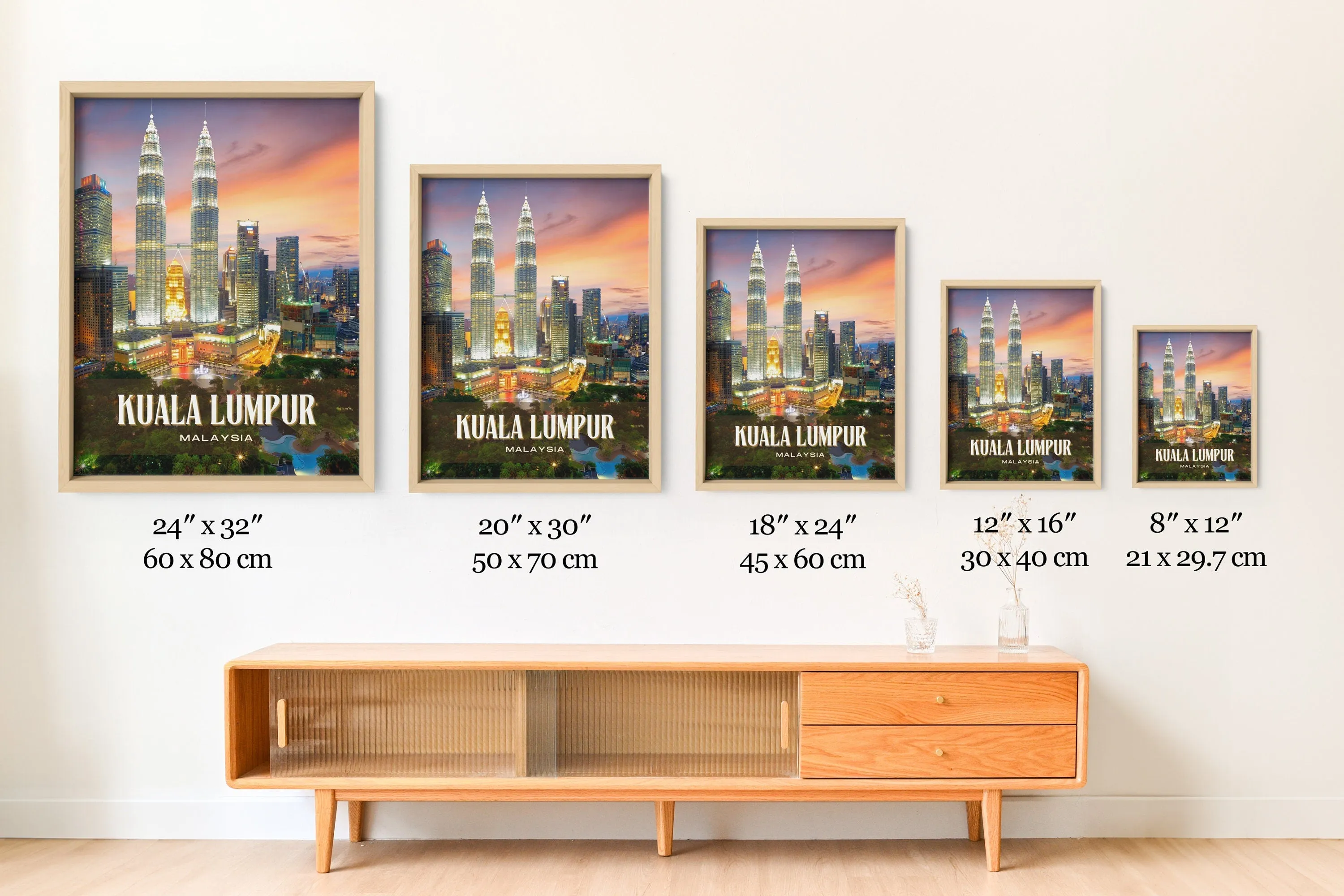 Kuala Lumpur Retro Wall Art, Malaysia