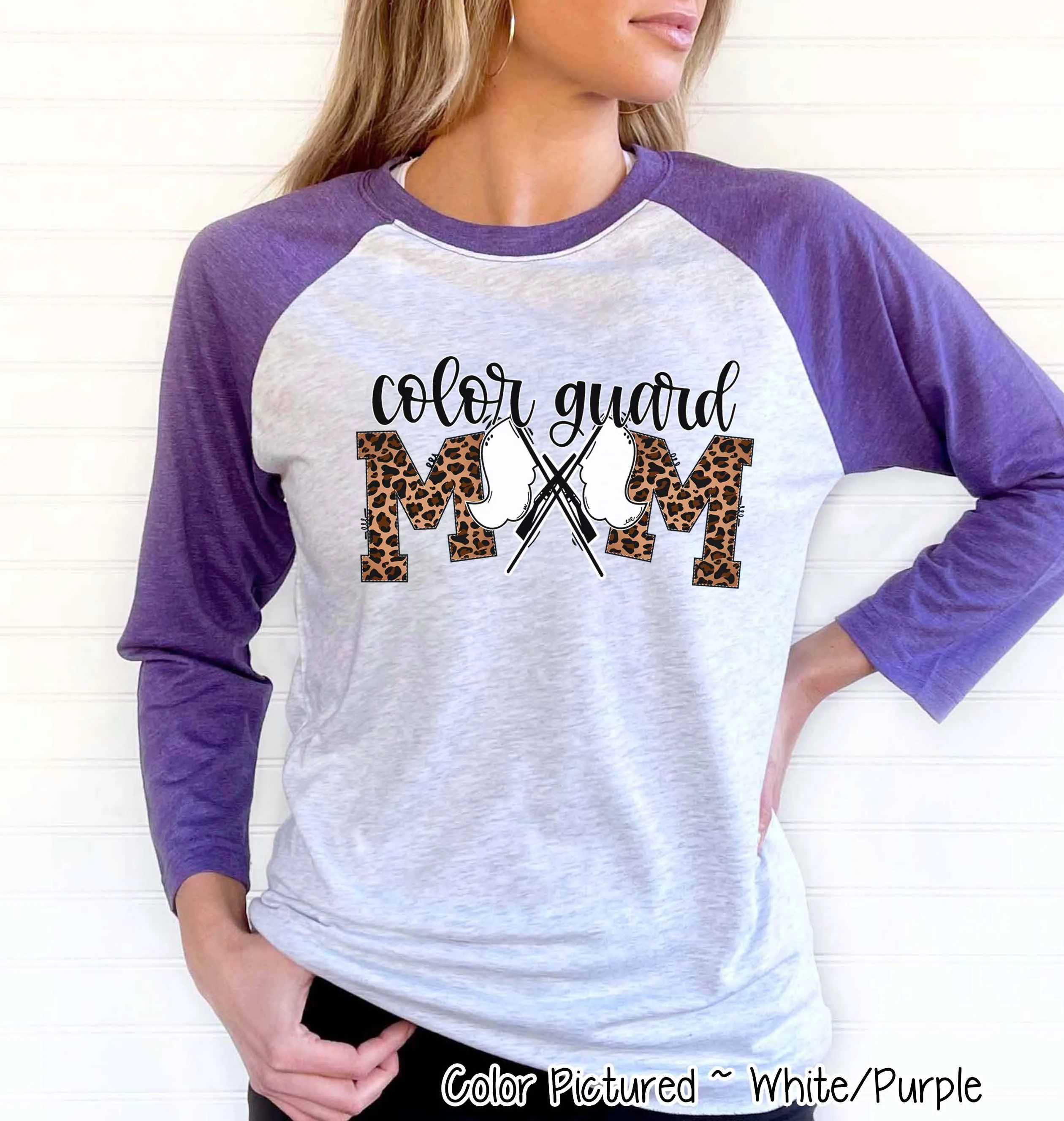 Leopard Color Guard Mom Tee
