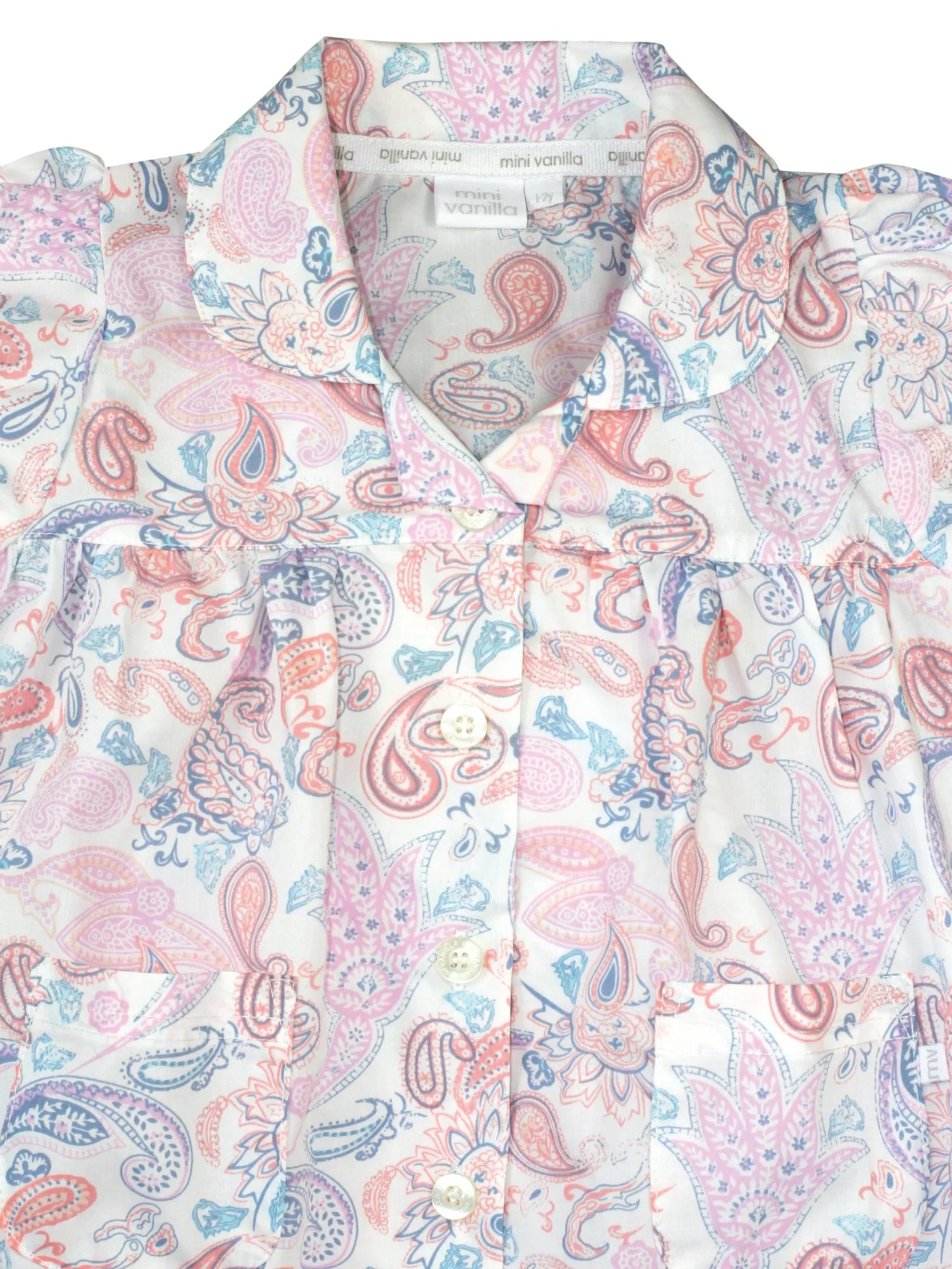 Lilac Woven Paisley Print Traditional Pyjamas for Girls