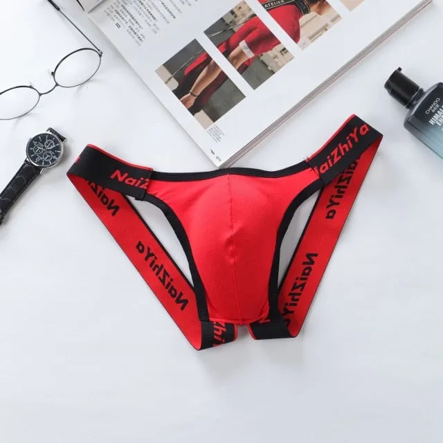 Male Underwear Sexy Underwear Back Hallow Men's Solid Thong Exotic Briefs Men's Jockstrap Men's G-Strings & Thongs Sexy T-back