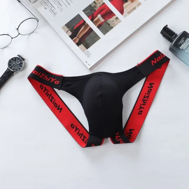 Male Underwear Sexy Underwear Back Hallow Men's Solid Thong Exotic Briefs Men's Jockstrap Men's G-Strings & Thongs Sexy T-back