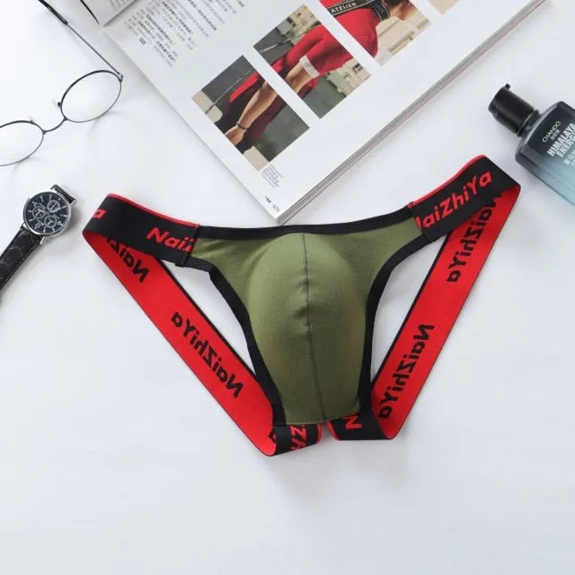 Male Underwear Sexy Underwear Back Hallow Men's Solid Thong Exotic Briefs Men's Jockstrap Men's G-Strings & Thongs Sexy T-back