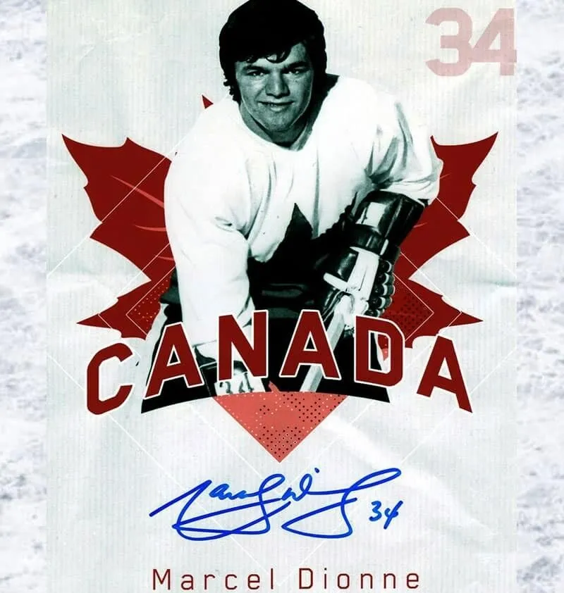 Marcel Dionne Signed Team Canada Logo Puck (COJO) 1972 Summit Series / L.A.Kings