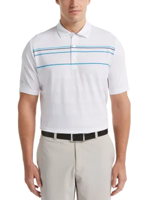 Mens Engineered Stripe Textured Chest Swing Tech™ Polo
