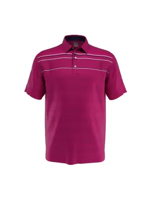 Mens Engineered Stripe Textured Chest Swing Tech™ Polo