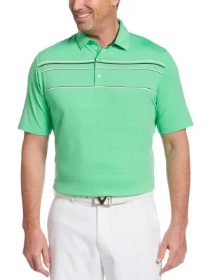 Mens Engineered Stripe Textured Chest Swing Tech™ Polo