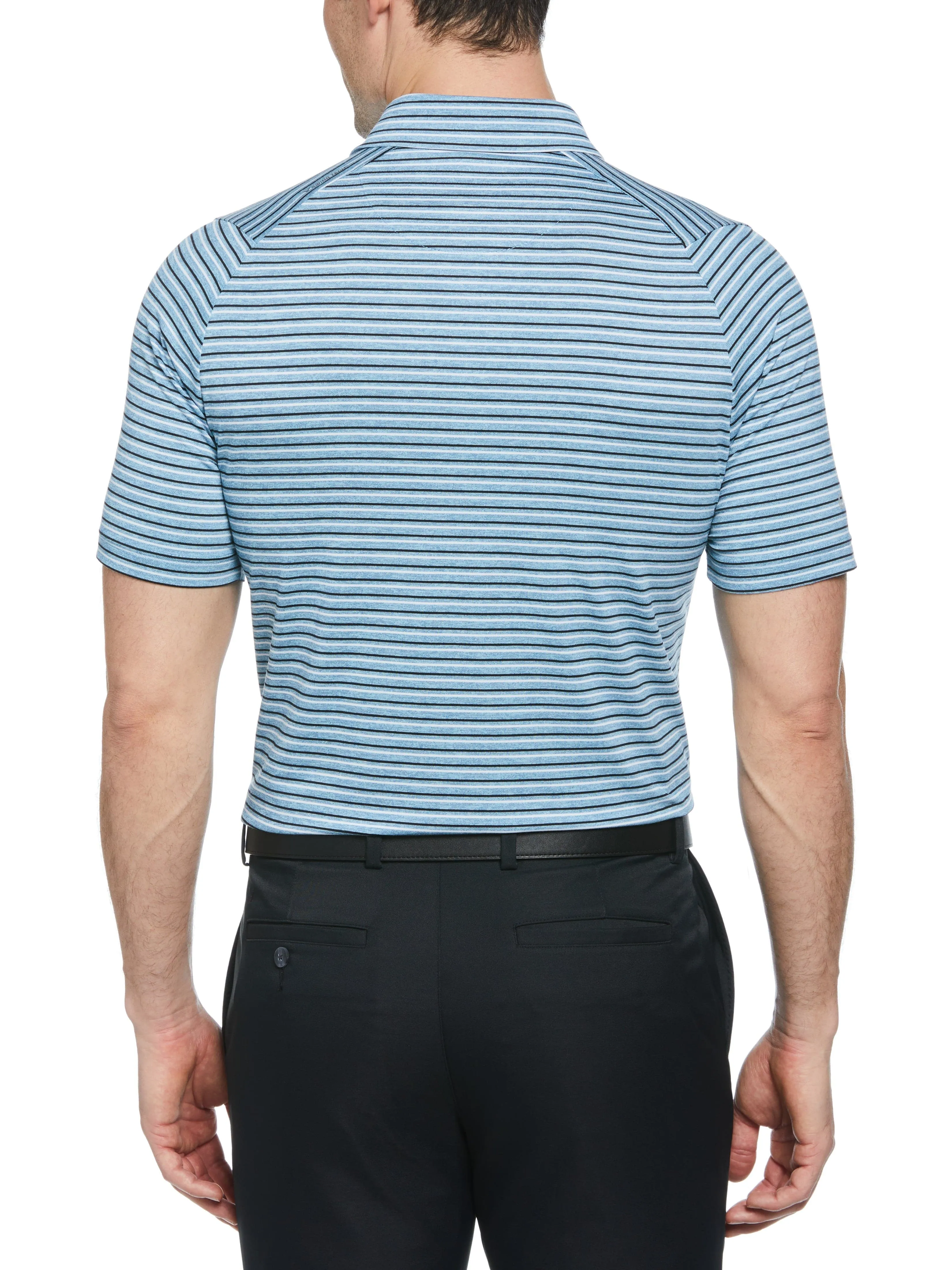 Mens Soft Touch Stripe Golf Polo