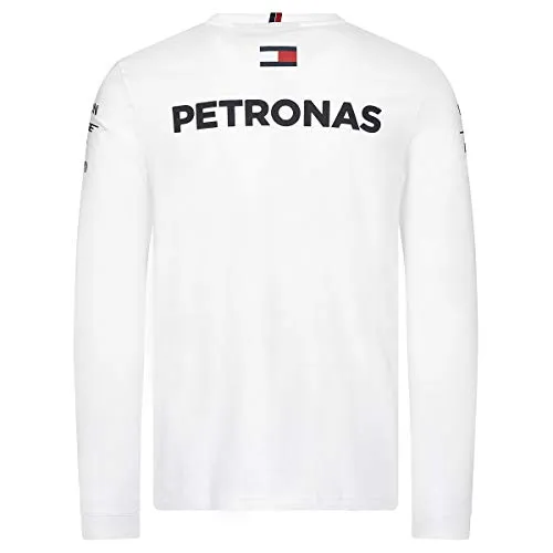 Mercedes-AMG Petronas Motorsport 2019 F1 Team Long Sleeve Driver T-Shirt White (XXL)