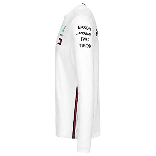 Mercedes-AMG Petronas Motorsport 2019 F1 Team Long Sleeve Driver T-Shirt White (XXL)