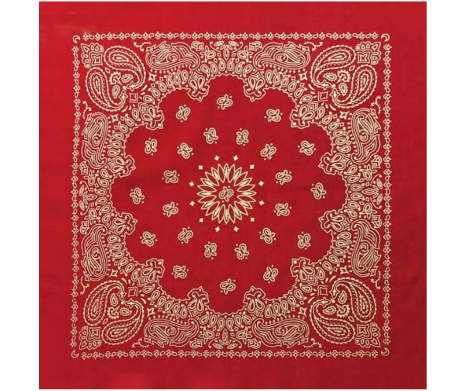 Metallic Paisley Bandanas