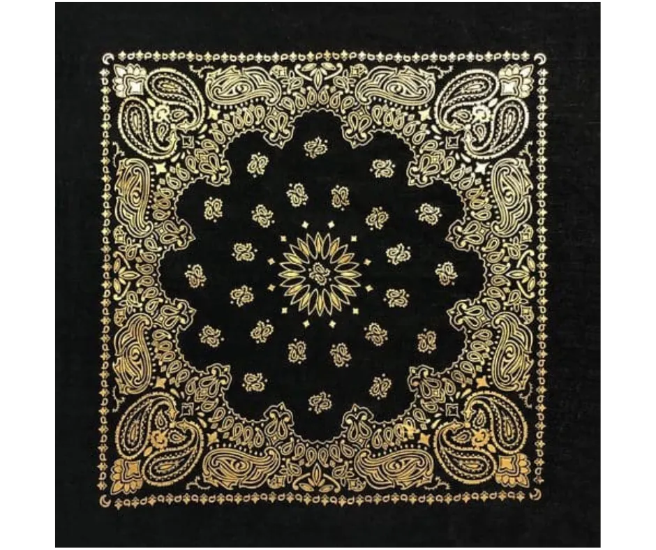 Metallic Paisley Bandanas