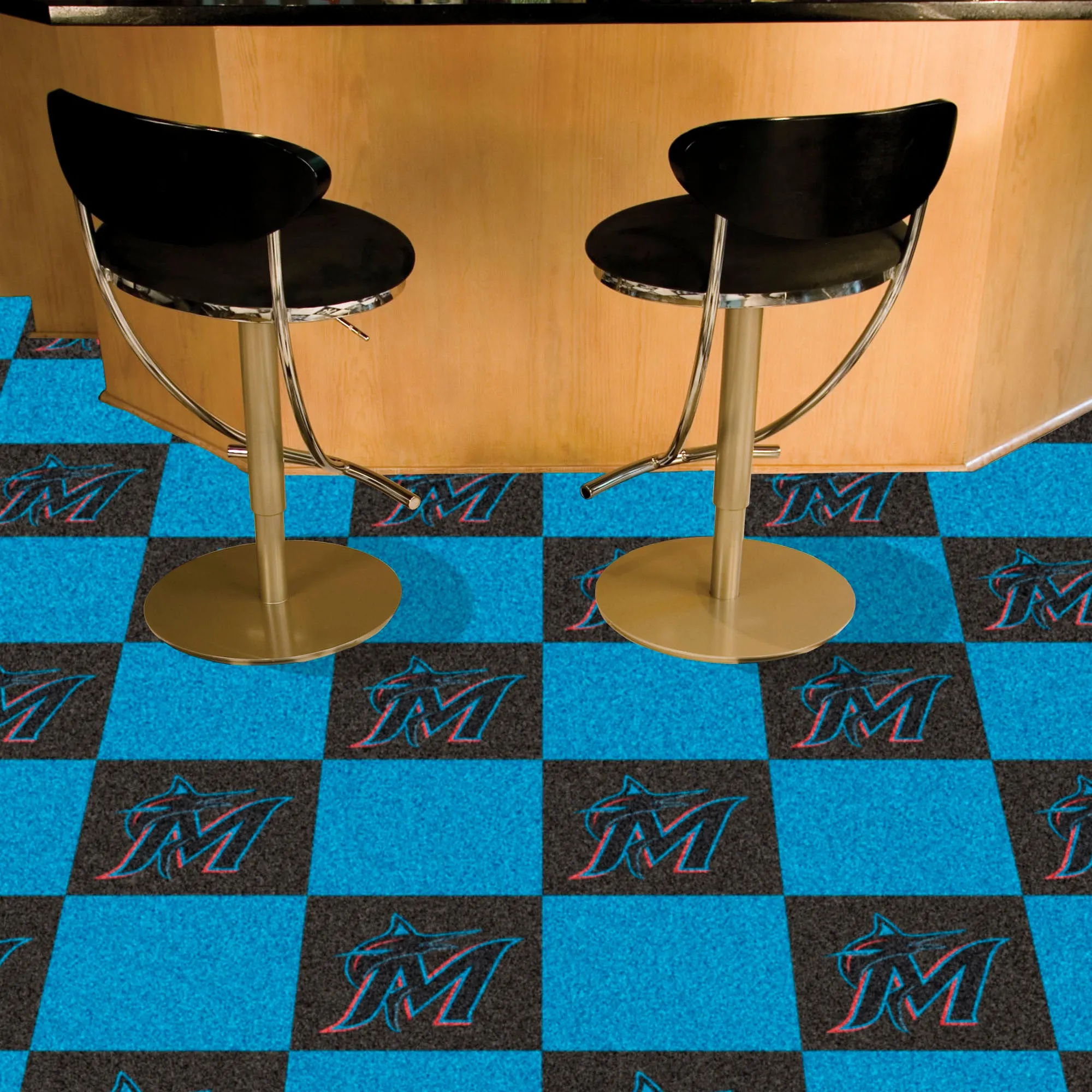 MLB - Miami Marlins Team Carpet Tiles