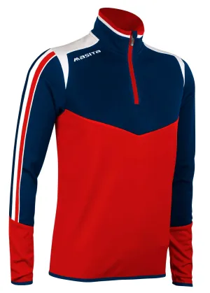 Montana Half Zip Red/Navy/White Adults