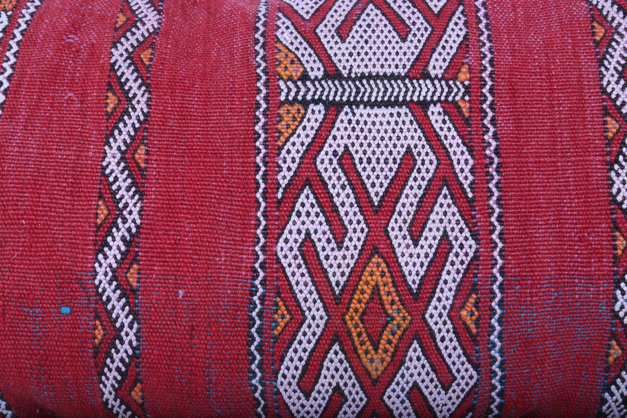 Moroccan pillow red 11.8 inches X 22.4 inches