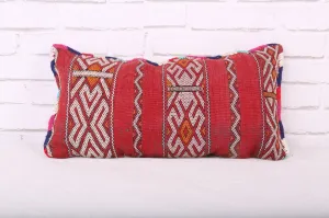 Moroccan pillow red 11.8 inches X 22.4 inches