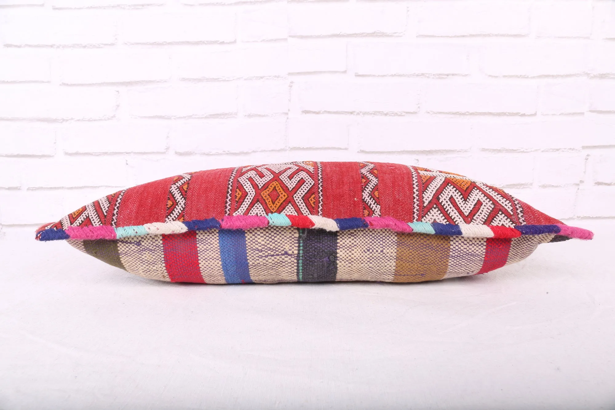 Moroccan pillow red 11.8 inches X 22.4 inches