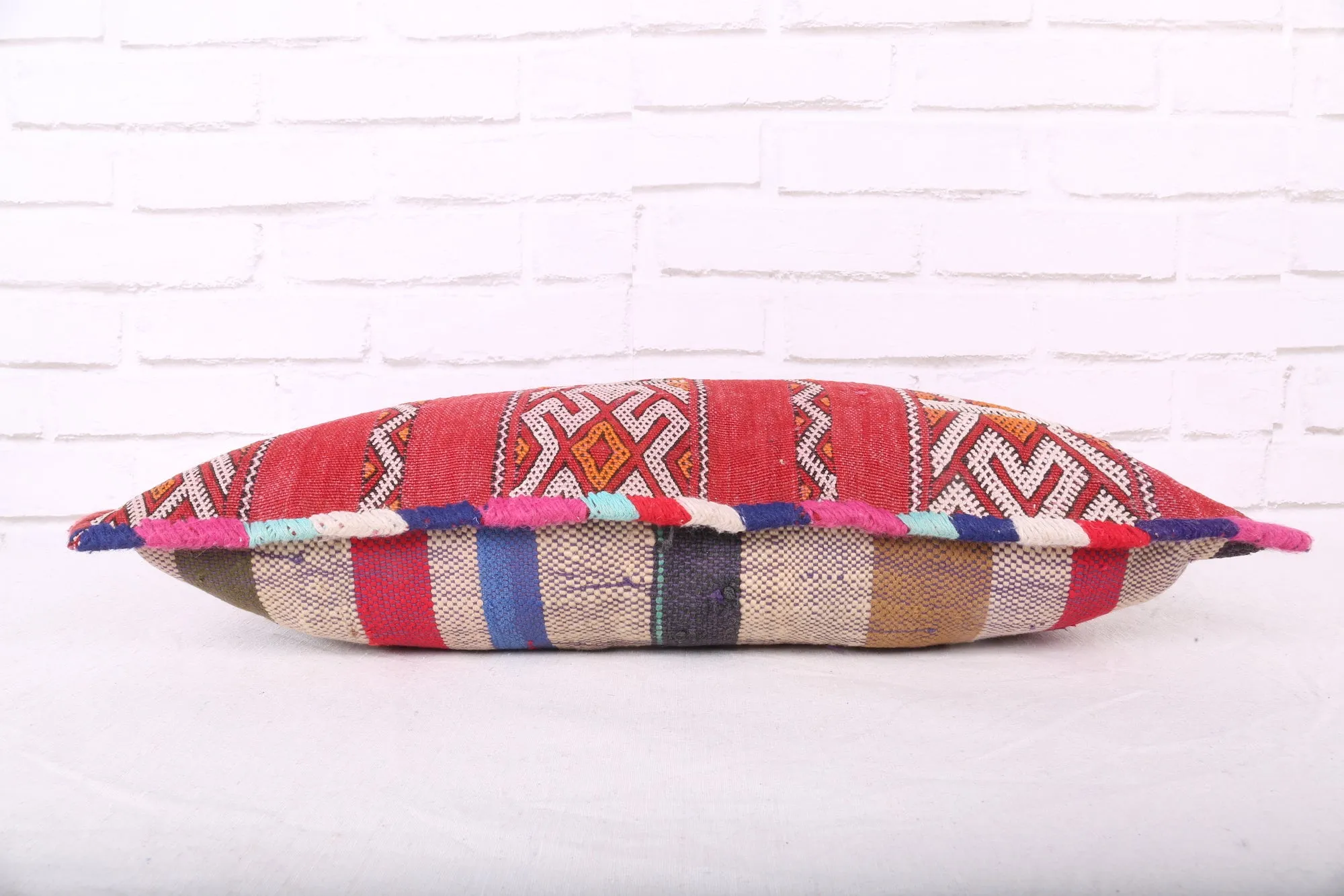 Moroccan pillow red 11.8 inches X 22.4 inches