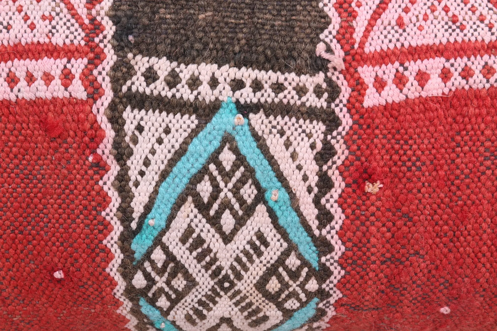 Moroccan tribal pillow 12.5 inches X 23.2 inches