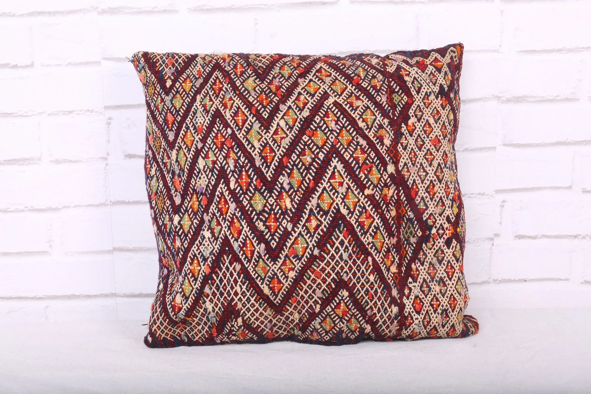 Moroccan vintage pillow 15.7 inches X 16.9 inches