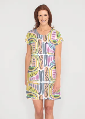 Musical Dance (17263) ~ French Terry Short Sleeve Crew Dress