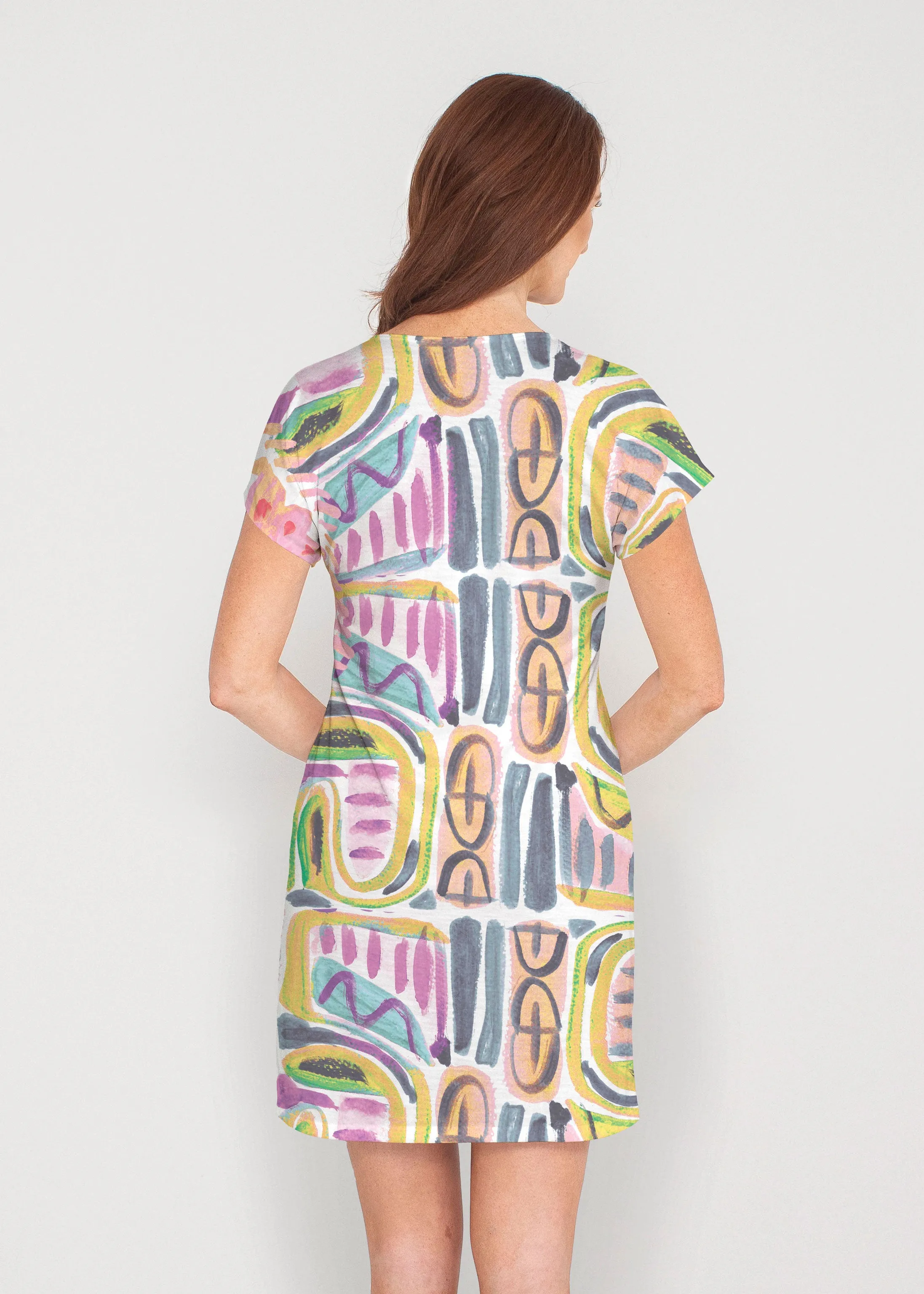 Musical Dance (17263) ~ French Terry Short Sleeve Crew Dress