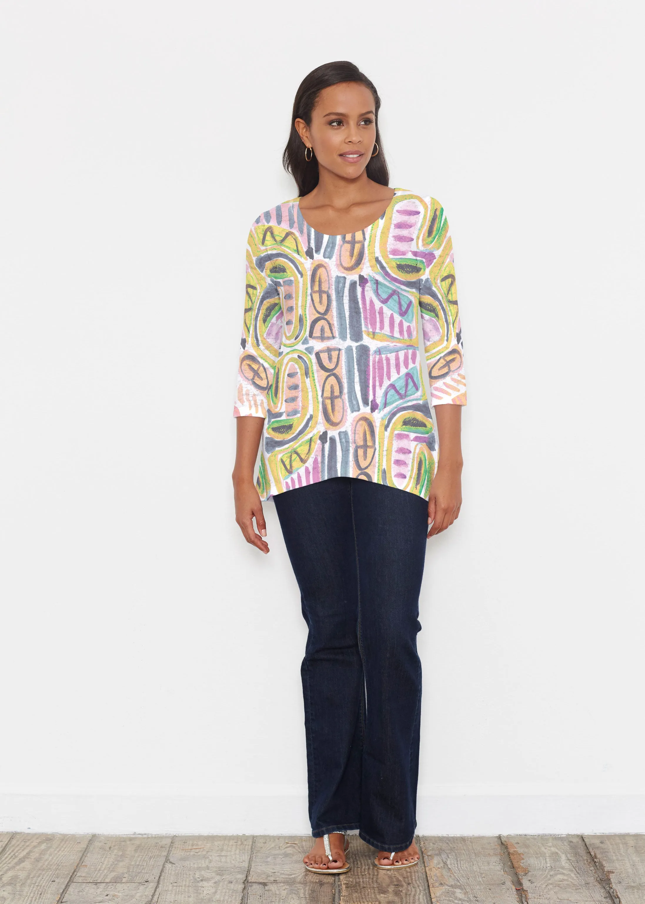 Musical Dance (17263) ~ Katherine Hi-Lo Thermal Tunic