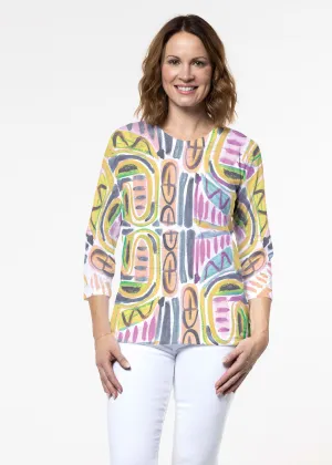 Musical Dance (17263) ~ Signature 3/4 Sleeve Crew Neck Top