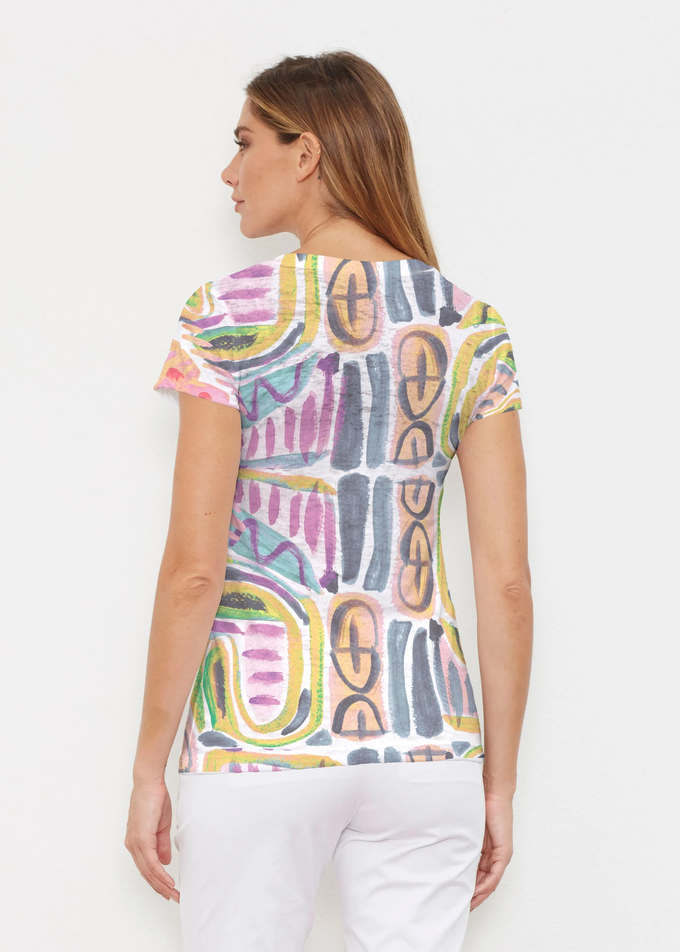 Musical Dance (17263) ~ Signature Cap Sleeve V-Neck Shirt