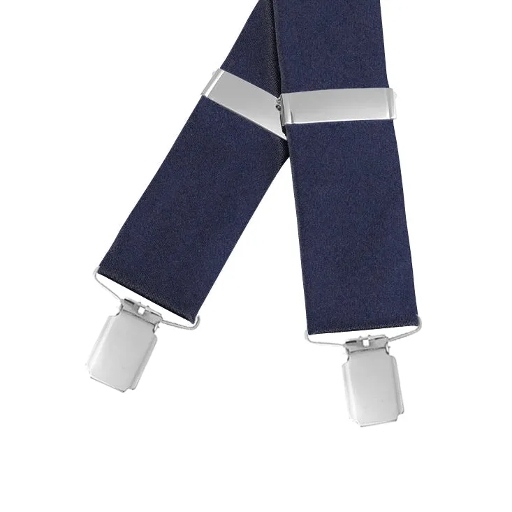 Navy Charmeuse- Braces/Suspenders