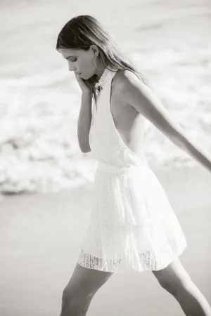 Neve Halter Dress- White