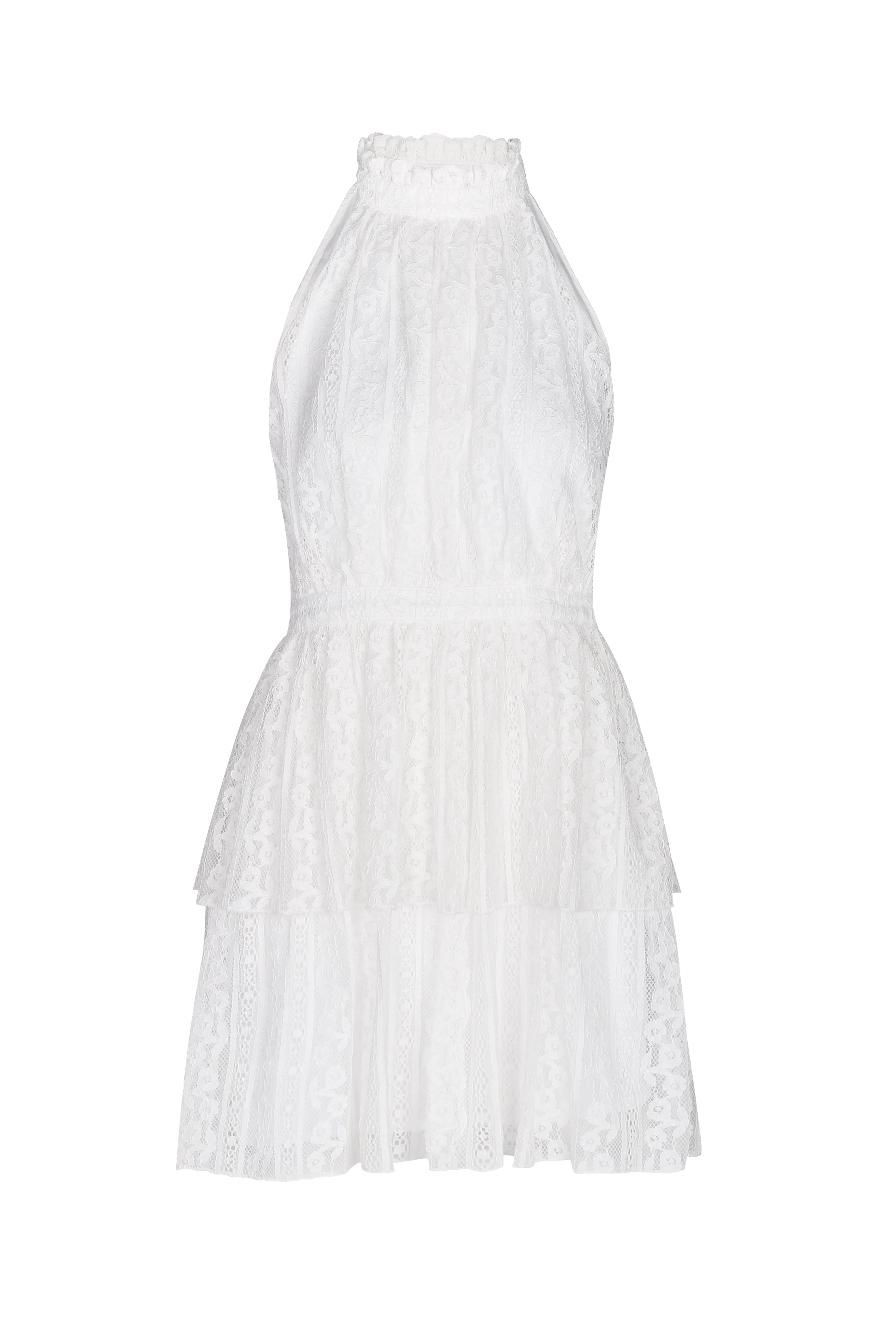 Neve Halter Dress- White
