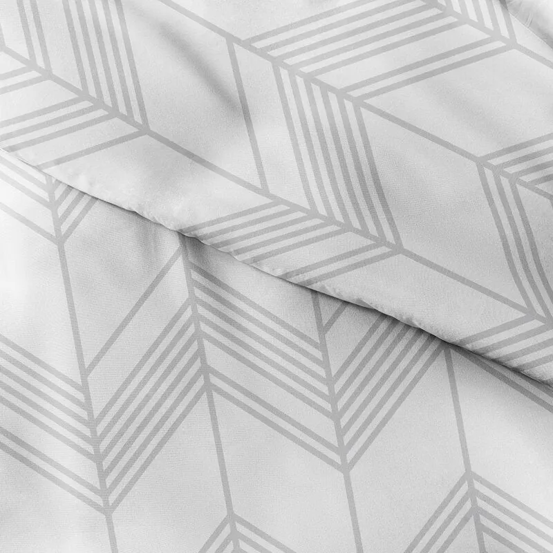 New in package! Ultra Soft Loken Chevron Duvet Cover Set in White/Light Grey, King/Cal King! Wayfair Item! Retails $110 w/tax!