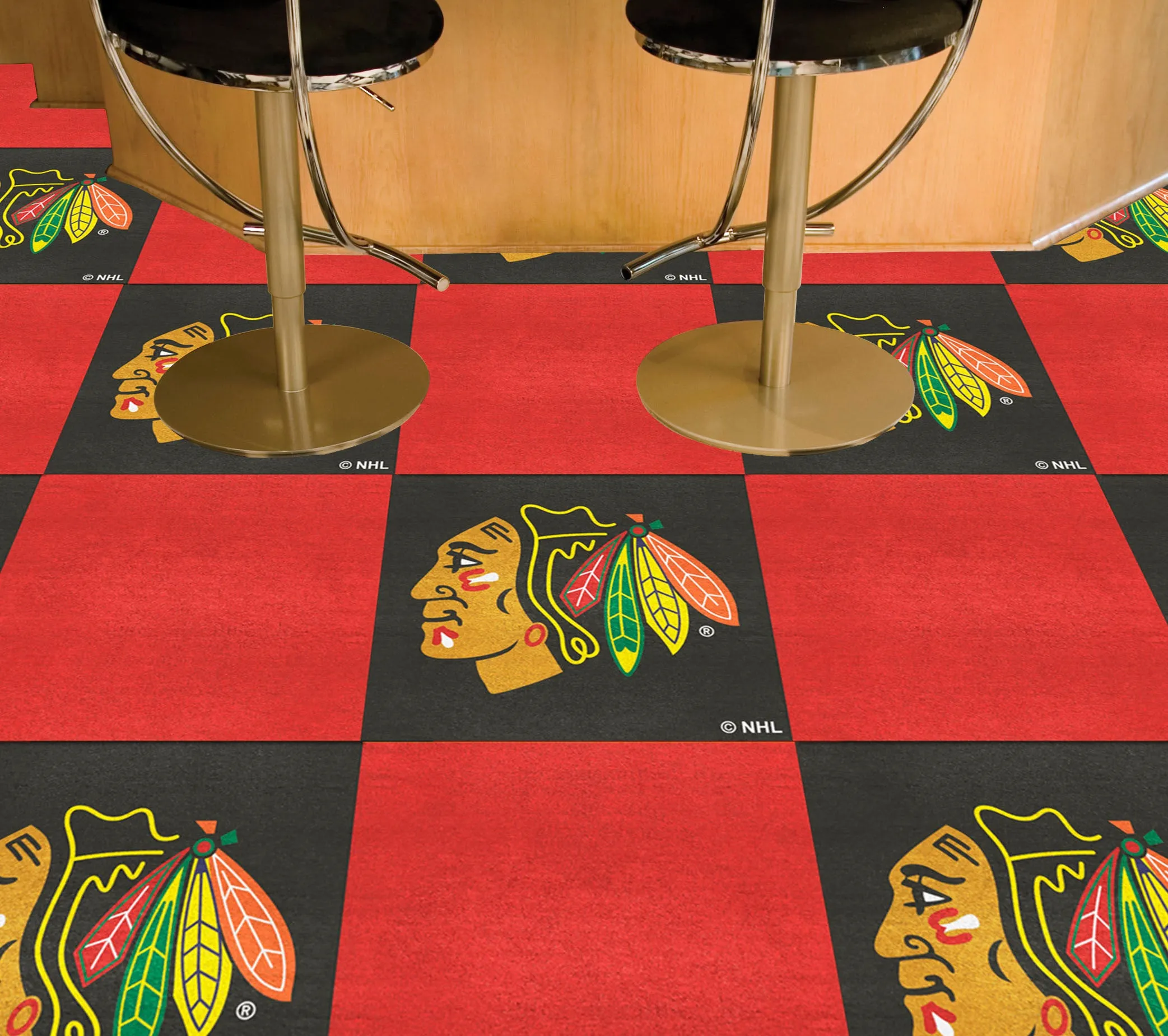 NHL - Chicago Blackhawks Team Carpet Tiles