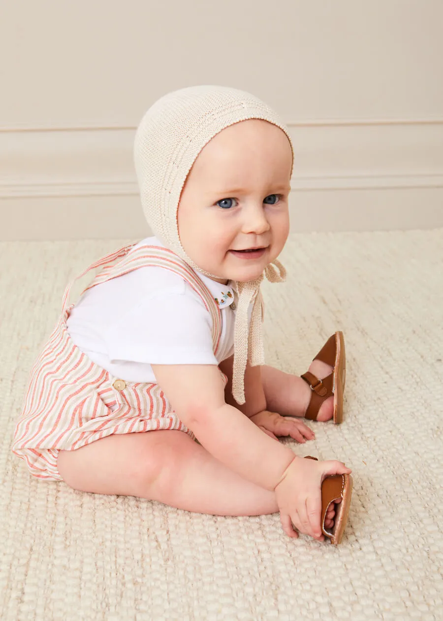 Openwork Knitted Bonnet in Beige(S-L)
