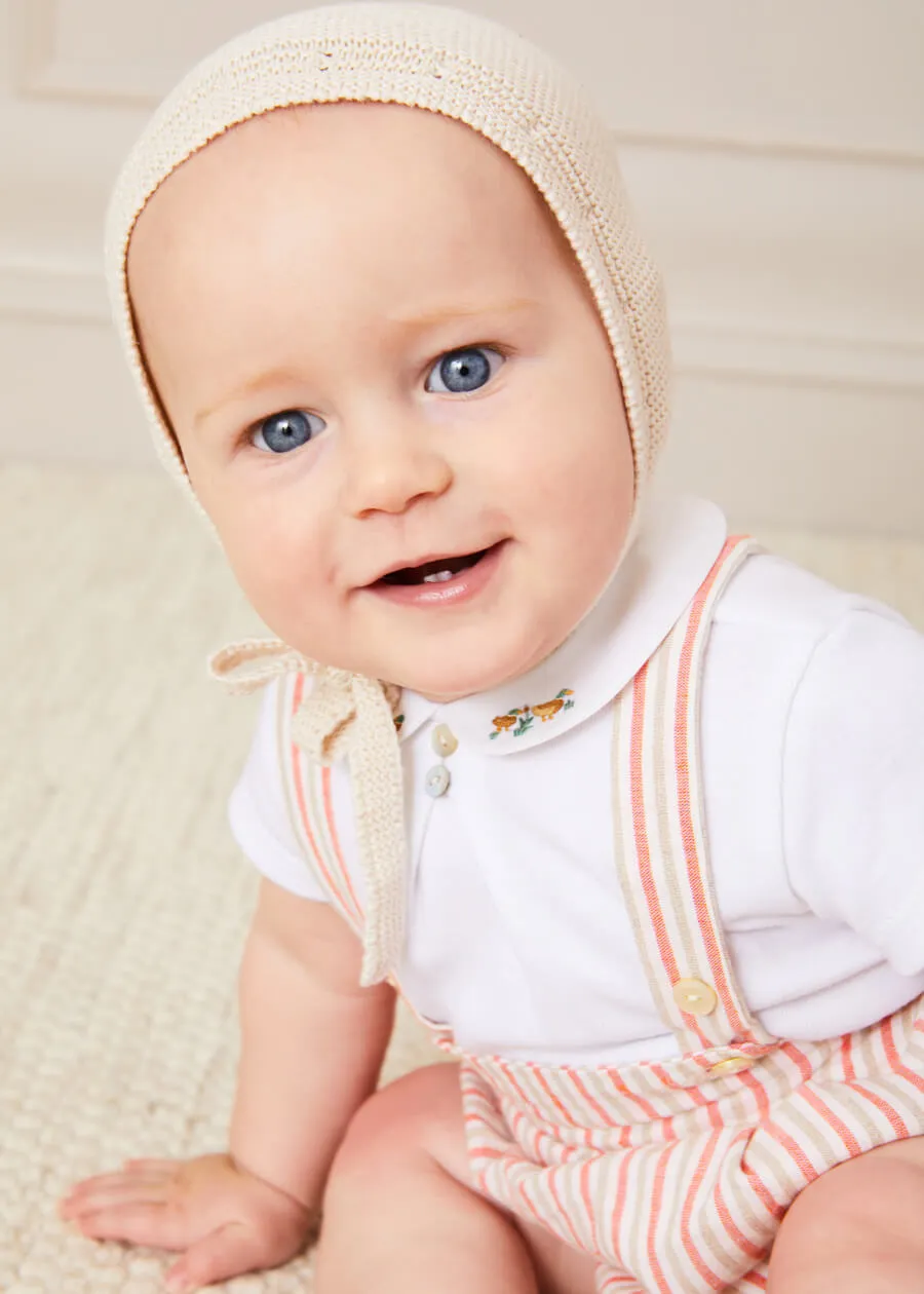 Openwork Knitted Bonnet in Beige(S-L)