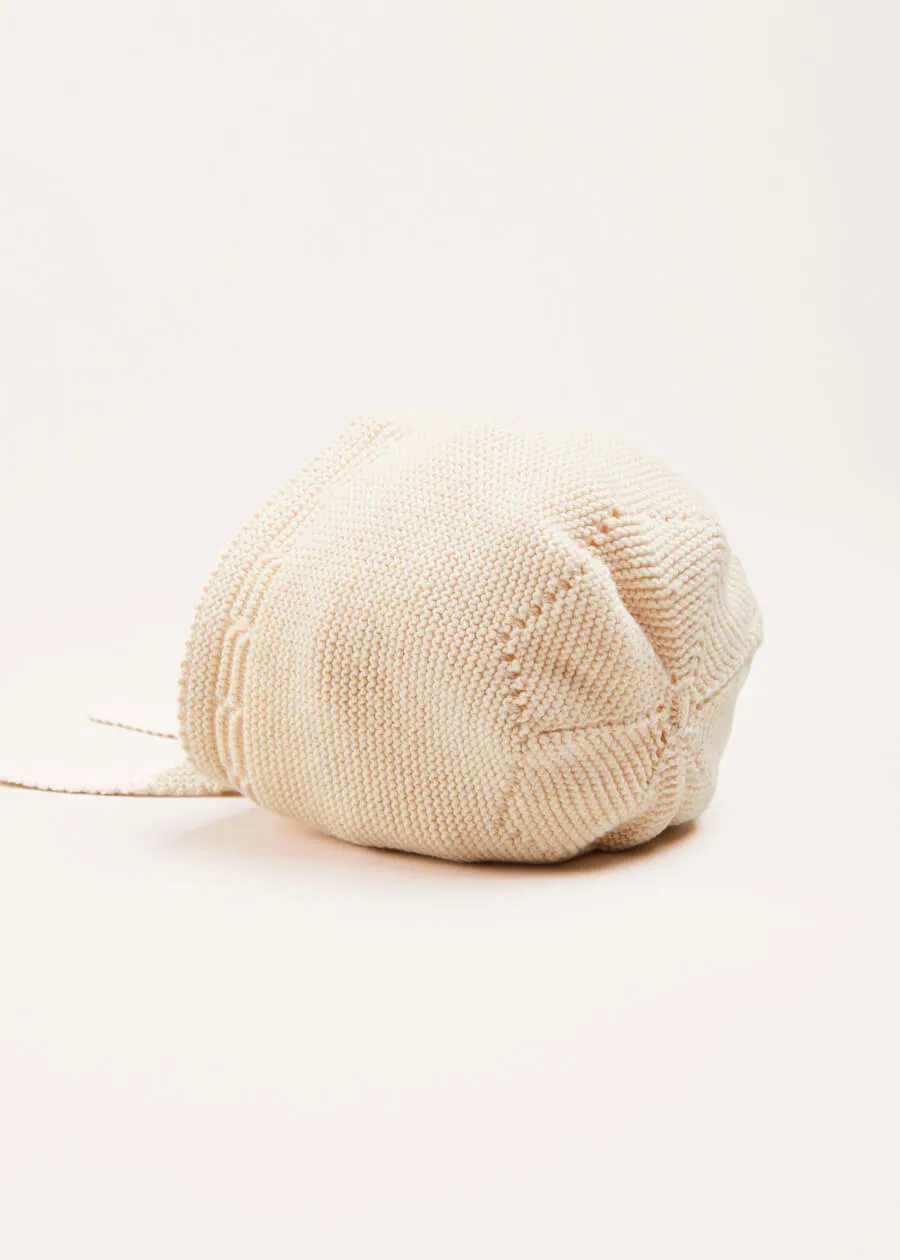Openwork Knitted Bonnet in Beige(S-L)