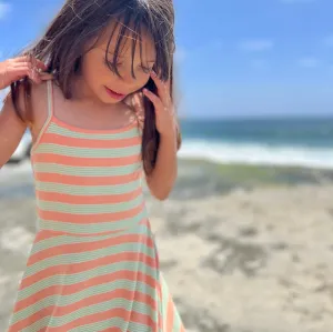 Orange Stripe Rib Dress