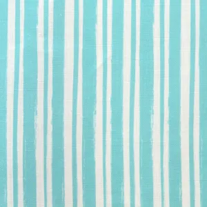 Painterly Stripe Fabric - Ocean Blue