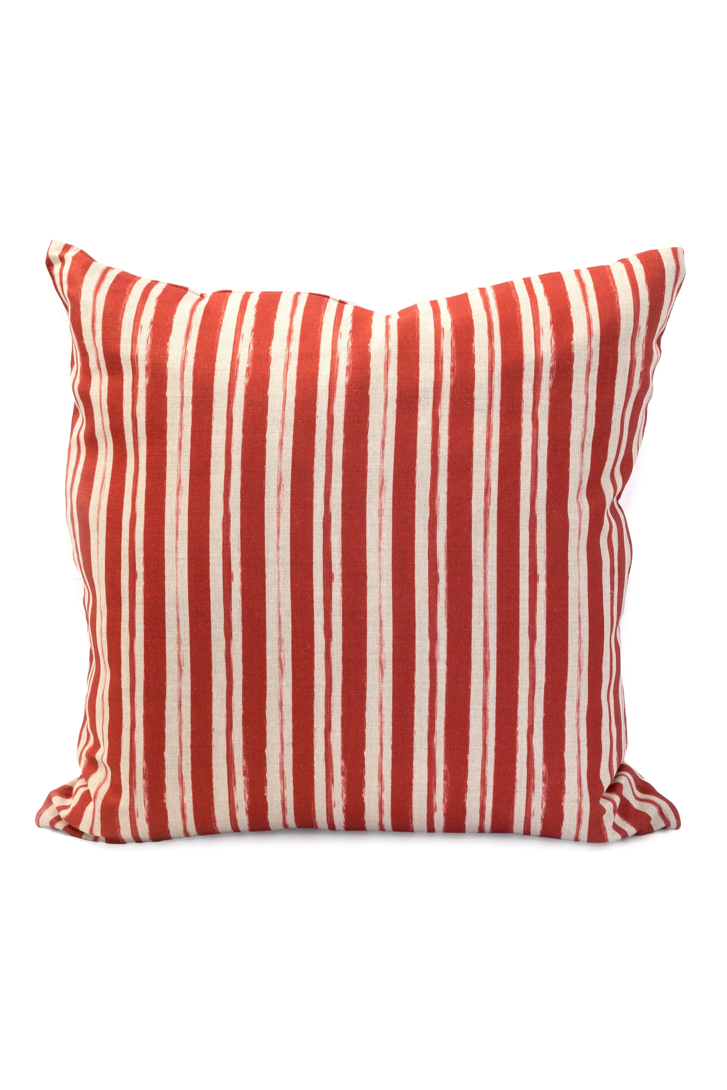Painterly Stripe Pillow - Nantucket Red