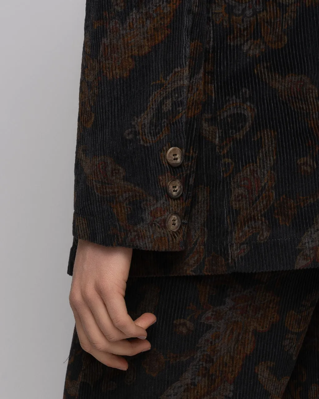 Paisley Single-Button Blazer